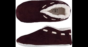 Dames Spaanse sloffen/pantoffels - wijn rood - maat 41/42