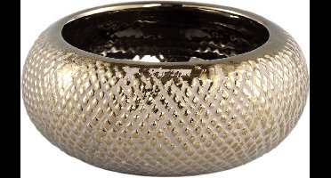 PTMD Helly Bloempot - 19 x 19 x 7 cm - Keramiek - Goud