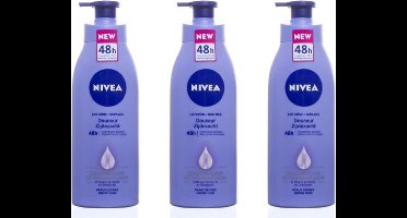 Nivea Bodymilk Zijdezacht XL - Met Pomp - Voordeelverpakking- 3 x 400 ml