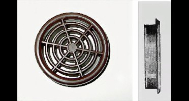 Rozet bruin 43-48mm rond opbouw à 2 st.