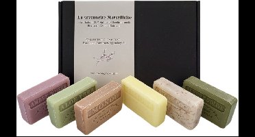 Soap bar cadeauset savon de marseille zeep Mimosa, Aloë vera, lait de coco, Monoi, Huile d'olive, Ambre boisee - zeepcadeau - giftset - brievenbuscadeau
