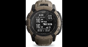 Garmin Instinct 2X Solar - Tactical Edition - Smartwatch - Oneindige batterijduur met Solar - Ingebouwde zaklamp - Multi-band GNSS - Coyote Tan