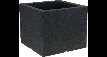 Pro Garden Plantenpot/bloempot Squarepot - Tuin buiten - kunststof - antraciet - 40 x 40 x 33 cm - vierkant