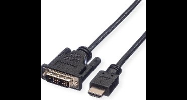 ROLINE Monitorkabel DVI (18+1) - HDMI, M/M, zwart, 1 m