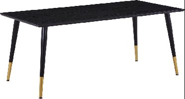 Dipp eetkamertafel 90x180cm zwart.