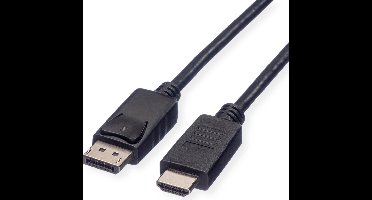 ROLINE DisplayPort Kabel DP - HDMI, M/M, zwart, 1 m