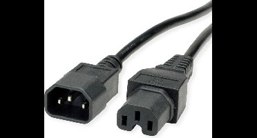 VALUE Stroomkabel IEC320/C14 male - C15 female, H05RN-F, zwart, 3 m