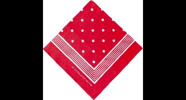 D&L Zakdoeken Rood met Witte Bollen - 12 Stuks - Katoen