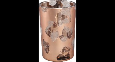 Windlicht - waxinelichthouder - PTMD Mexxy Windlicht - 12 x 12 x 18 cm - Glas - Bruin