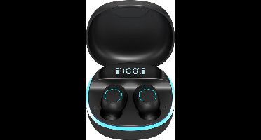 Pro Care Excellent Quality® M13B Hifi Bluetooth 5.2 Draadloze Earbuds - Wireless - Earbuds Wireless Noise Cancelling - LED Charging - Tiptoetsen - Inline Microfoon - IOS Android Smartphones Tablets - Zwart - LED Light Ring