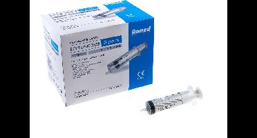 Romed 3-delige injectiespuiten 50ml luer slip 25 stuks Romed - Steriel verpakt