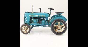 MadDeco - Blikken - decoratie - tractor - trekker - lichtblauw - blik