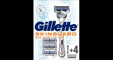Gillette Skinguard Scheerhouder + Scheermesjes 4 Stuks