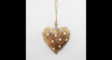 Houten hartje met touwtje- Hartje tafeldecoraie - *** 2 STUKS***