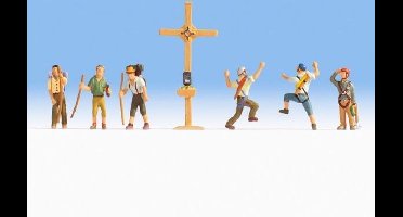 Bergbeklimmers met kruis