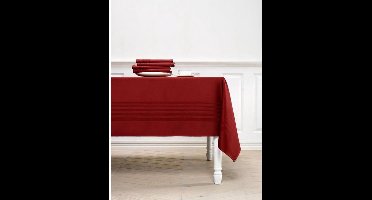 Damast Tafelkleed 300x160cm Deauville De Witte Lietaer Wijnrood