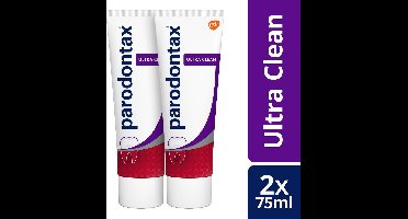 Parodontax Ultra Clean - tandpasta - tegen bloedend tandvlees - 2x75 ml