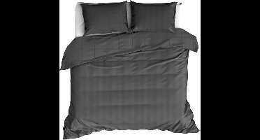 De Witte Lietaer Dekbedovertrek Katoen Satijn Zygo - Hotelmaat - 260 x 240 cm - Zwart
