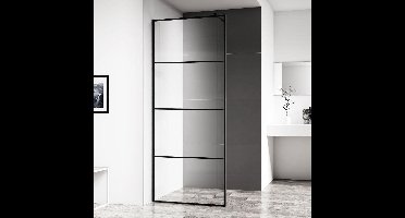 Horizon inloopdouche mat zwart raster 80 cm 8 mm Nano