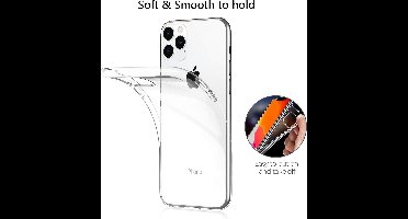Ntech hoesje Geschikt voor iPhone 11 Pro Max TPU Back Cover - Transparant