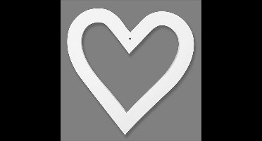 Harten lijsten, afm 18x18 cm, 230 gr, wit, 16 stuk/ 1 doos