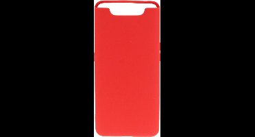 Shop4 - Samsung Galaxy A80 Hoesje - Zachte Back Case Mat Rood