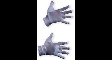 Handschoenen - Zilver Satijn - Circa 20 cm - Piet Attribuut - Een Paar