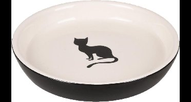 Flamingo - Kattenvoerbak Nala - Zwart/Wit - 180 ml - 15.5x15.5x2.5cm