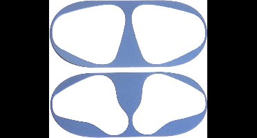 KELERINO. Metalen stofbeschermers geschikt voor Airpods 2 - Hou je Airpods schoon - 2 stuks - Blauw