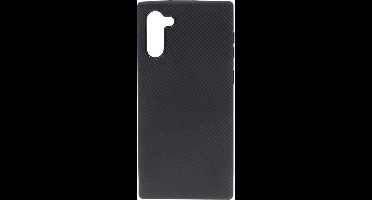 Shop4 - Samsung Galaxy Note 10 Hoesje - Zachte Back Case Carbon Zwart