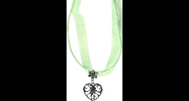 PartyXplosion - Boeren Tirol & Oktoberfest Kostuum - Ketting Tiroler Licht Groen - Groen - Carnavalskleding - Verkleedkleding