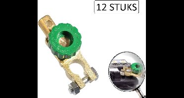 Pro Plus Accupoolklem min (-) pool met Stroomonderbreker Hoofdschakelaar - 12 stuks