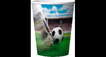 Voetbal Bekers 3D Plastic 250ml 4 stuks