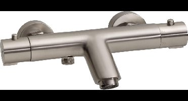 Wiesbaden Rio Thermostatischebadmengkraan - Geborsteld Staal