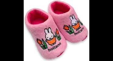 Klompsloffen Nijntje - Klomppantoffel Tulpen Roze - Leeftijd - 6-12 mnd