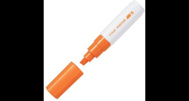 Pilot Pintor Oranje Verfstift - Brede marker met 8,0mm beitelpunt - Inkt op waterbasis - Dekt op elk oppervlak, zelfs de donkerste - Teken, kleur, versier, markeer, schrijf, kalligrafeer…