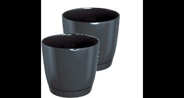 Bloempot Rond Duop 16cm GRAPHITE Prosperplast