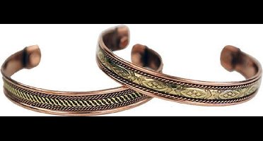 Yogi naturals Armbanden magnetisch koper 2 stuks