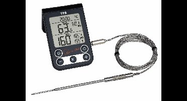 TFA Dostmann 14.1510.02 Barbecuethermometer Bewaking van kerntemperatuur, Kabelsensor Braden, Grillen, Langzaam garen