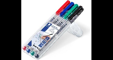 STAEDTLER Lumocolor B non-permanente pen - Box 4 kleuren