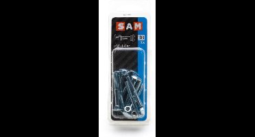 10X SAM Houtbout + moer verzinkt 5x20mm D3 816312