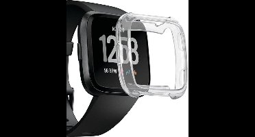 Hoesje geschikt voor Fitbit Versa - Anti Shock Proof Siliconen TPU Back Cover Case Hoes Transparant