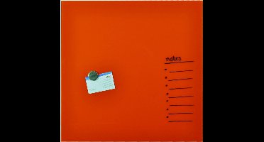 DESQ® - Magnetisch Glasbord - Oranje - 45 x45 cm - Inclusief Wisser en Stift en Magneten