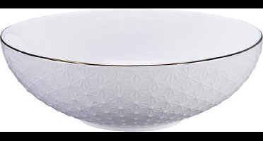 Tokyo Design Studio - Nippon White Gold Rim Bowl 19x5.5cm 780ml Star