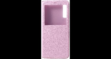 Shop4 - Samsung Galaxy A7 (2018) Hoesje - Window View Case Licht Roze