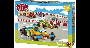 King Kinderpuzzel Racing Cars 50 Stuks 24,5 X 17 Cm