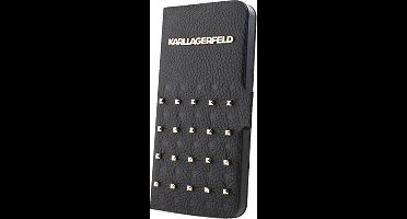 Karl Lagerfeld booklet tasje studs - zwart - voor Apple iPhone4/4S