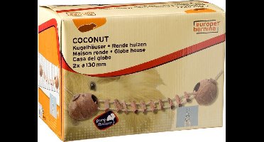 Ebi kokosnoot huisjes met ladder en kooibevestigin