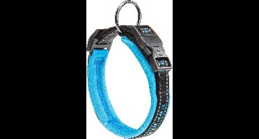 Ferplast Sport Dog Halsband - Nylon - Zachte voering - Blauw - Breedte 15 mm - Nekomtrek 25 - 35 cm (GELIEVE ALVORENS BESTELLEN OPMETEN)