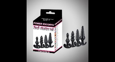 Power Escorts - Anal Starter Set - 4-Pack - BR70 - Zwart